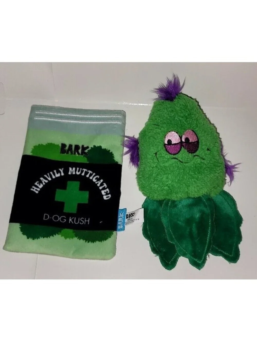 BARKBOX 4/20 COLLECTION (D)OG KUSH NUGS WEED PET TOY PLUSH M/L NWT